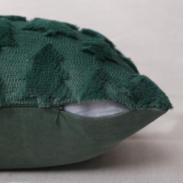 DFXSZ Green Christmas Tree Pillow Covers Set of 2