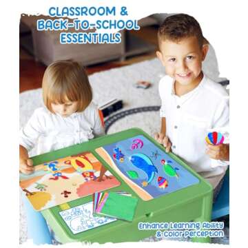 ZMLM Foil Art Kit for Kids - Arts Crafts Fun Mess Free Activity, Gifts for Ages 4 5 6 7 8 9 Girls Boys, Crafts for Kids Creative Birthday Easter Valentines Gifts Toys (Ocean)