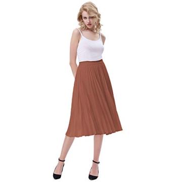 Stylish Midi Pleated Skirt for Casual to Formal Wear