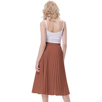 Stylish Midi Pleated Skirt for Casual to Formal Wear