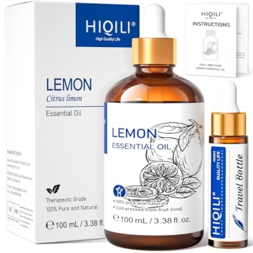 HIQILI 100ML Lemon Essential Oil, Household Cleaning, Air Purification, Skin Care, Can be Added to C...