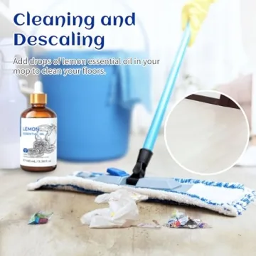 HIQILI 100ML Lemon Essential Oil, Household Cleaning, Air Purification, Skin Care, Can be Added to Cleansers, Sprays, Body Lotions Use - 3.38 Fl Oz