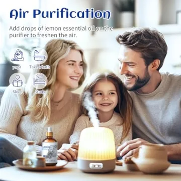 HIQILI 100ML Lemon Essential Oil, Household Cleaning, Air Purification, Skin Care, Can be Added to Cleansers, Sprays, Body Lotions Use - 3.38 Fl Oz