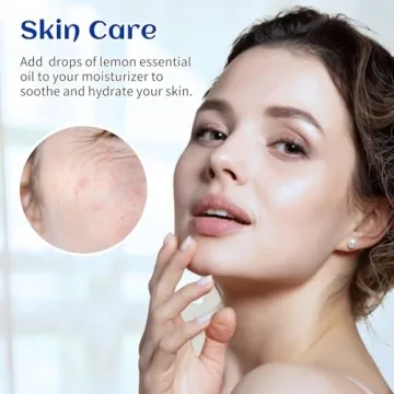 HIQILI 100ML Lemon Essential Oil, Household Cleaning, Air Purification, Skin Care, Can be Added to Cleansers, Sprays, Body Lotions Use - 3.38 Fl Oz