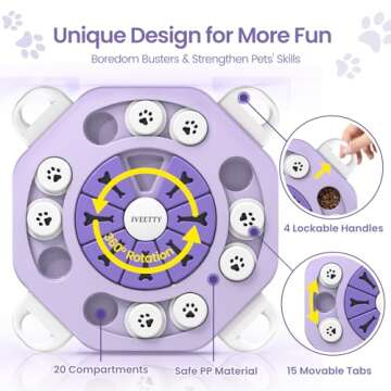 IVEETTY Dog Puzzle Toys for Dogs, Dog Puzzles for Smart Dogs, Interactive Dog Enrichment Toys for IQ...