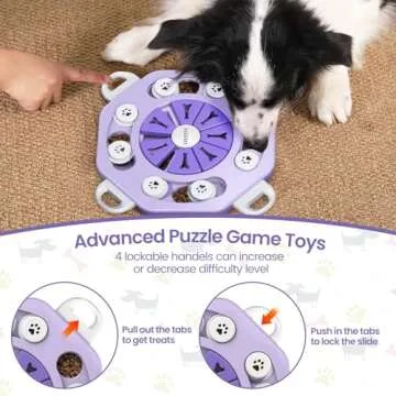 IVEETTY Dog Puzzle Toys for Dogs, Dog Puzzles for Smart Dogs, Interactive Dog Enrichment Toys for IQ Training & Mental Stimulation, Dog Treat Puzzle for Small Medium & Large Dogs, Food Puzzle Feeder