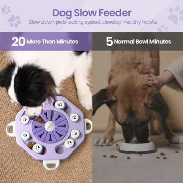 IVEETTY Dog Puzzle Toys for Dogs, Dog Puzzles for Smart Dogs, Interactive Dog Enrichment Toys for IQ Training & Mental Stimulation, Dog Treat Puzzle for Small Medium & Large Dogs, Food Puzzle Feeder
