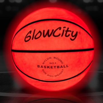 GlowCity LED Light-Up Basketball – Size 5, 27.5 inch, Ideal for Youth & Pre-Teen Night Games – I...