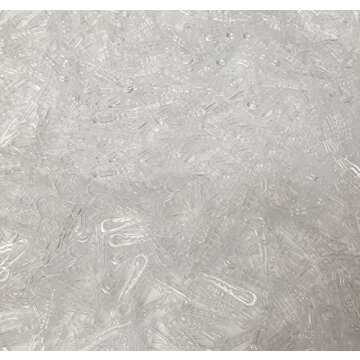 NiftyPlaza U Shape Clear Durable 200 Plastic Alligator Clips Shirts Folding Ties Socks Pants Hold Garments in Place (200 Plastic Alligator Clips)