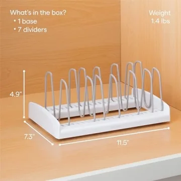 YouCopia Adjustable Pot Lid Organizer for Kitchen Efficiency