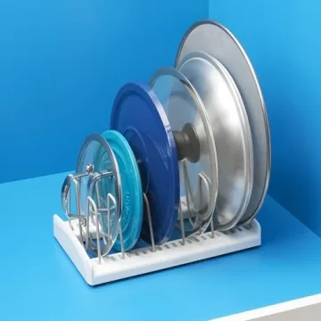 YouCopia Adjustable Pot Lid Organizer for Kitchen Efficiency