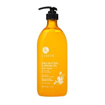 Luseta Shea Butter & Argan Oil Body Wash for Dry Skin - Moisturizing 33.8oz
