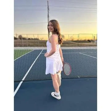 Tanou Women's Tennis Dress with Separated Shorts for Summer Fun