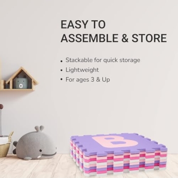 Tadpoles Interlocking Foam Playmats - ABCs & Numbers 0-9