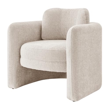 Deryll Accent Chair: Modernist Design in Grenada Cream Finish