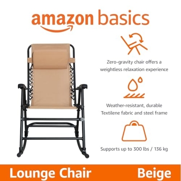 Comfortable Amazon Basics Outdoor Zero Gravity Rocker