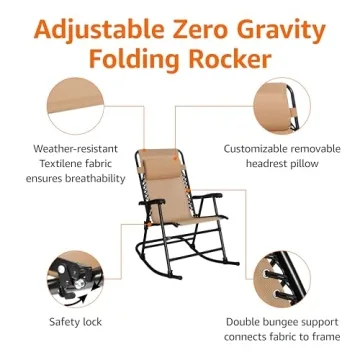 Comfortable Amazon Basics Outdoor Zero Gravity Rocker