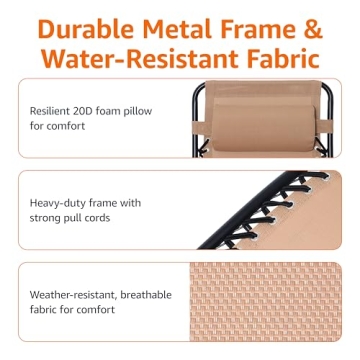 Comfortable Amazon Basics Outdoor Zero Gravity Rocker