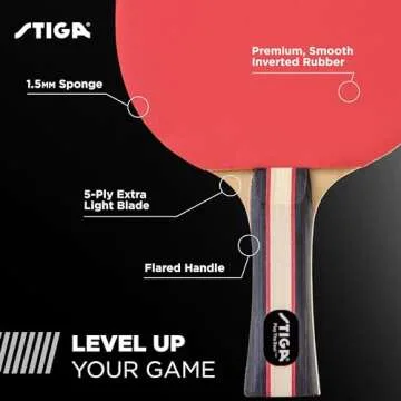 STIGA Performance Ping Pong Paddle Set of 4 & 6 Balls for Fun Play