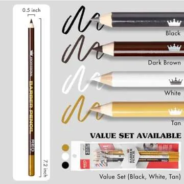 Red by Kiss Barber Pencil Set - Precision Grooming Tools