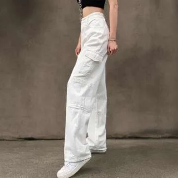 Baggy Y2K Cargo Jeans with High Waist Fit for Women