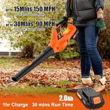 Leisch Life Cordless 21V Leaf Blower Lightweight Design