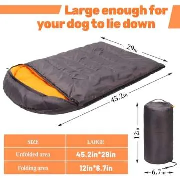 Lifeunion Dog Sleeping Bag – Waterproof Warm Packable Bed for Travel Hiking Camping