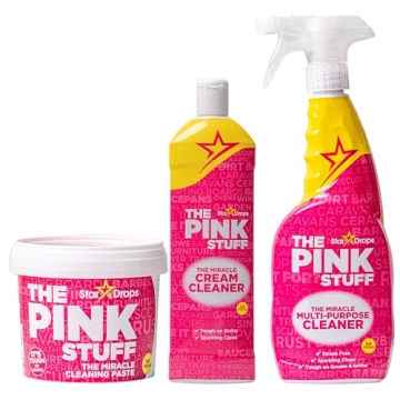 Stardrops Pink Stuff Cleaning Bundle - Miracle Paste, Spray & Cream Cleaner