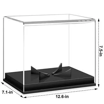 KKU Football Display Case Autographed Football Holder Clear Acrylic Display Case with Built-in Remov...