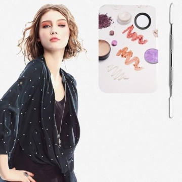 Sinen Makeup Palette - Stainless Steel Cosmetic Mixing Tool