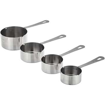 Amco Stainless Steel Measuring Cups Set - Essential Kitchen Tool