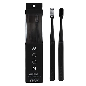 MOON Soft Bristle Toothbrushes Vegan Cruelty-Free 2 Pack