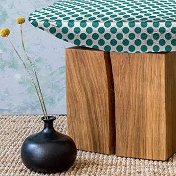 Ambesonne Teal Fluffy Throw Pillow Cushion Cover, Traditional Polka Dots Pattern Design Vibrant Colored Geometrical Elements, Decorative Square Accent Pillow Case, 18" x 18", Teal White