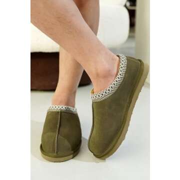 Luxurious Sheepskin Slippers with Memory Foam Comfort