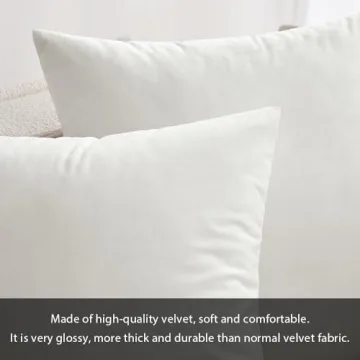 MIULEE Velvet Decorative Throw Pillow Cover Cushion Case