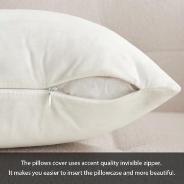 MIULEE Velvet Decorative Throw Pillow Cover Cushion Case