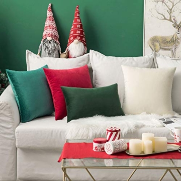 MIULEE Velvet Decorative Throw Pillow Cover Cushion Case