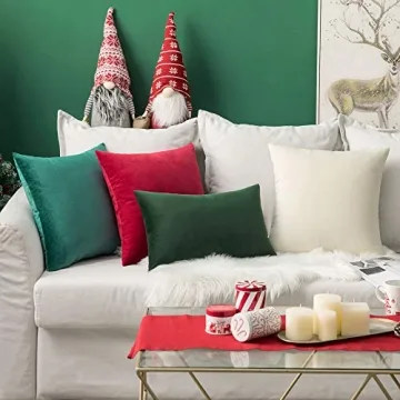 MIULEE Velvet Decorative Throw Pillow Cover Cushion Case