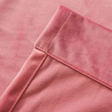 Roslynwood Candy Pink Velvet Curtains for Bedroom, Luxury Room Darkening Window Drapes Thermal Insulation Noise Reduction Door Panels for Dining Room/Nersury, Candy Pink, W52 x L108, 2 Panels