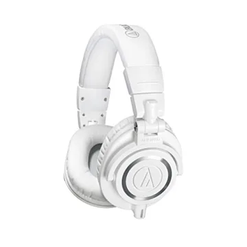Audio-Technica ATH-M50xWH Professional Studio Monitor Headphones, White