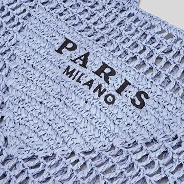 POOOPSSD New Woven Straw Tote Bag for Summer Joys