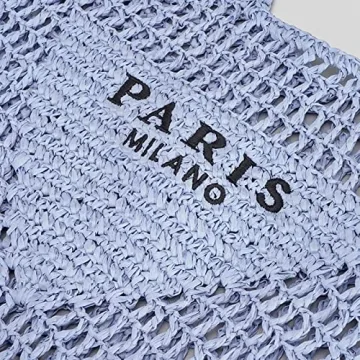 POOOPSSD New Woven Straw Tote Bag for Summer Joys