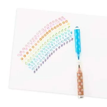 Ooly Double-Sided Stampable Markers, Washable Markers, Marker Stamps and Brush Tip on Each Side, Cute School Suplies, Great for School Replaces Stamp Ink Pad - SCENTED