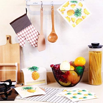 Pineapple Swedish Kitchen Dishcloths - 6 Pieces, Colorful and Absorbent