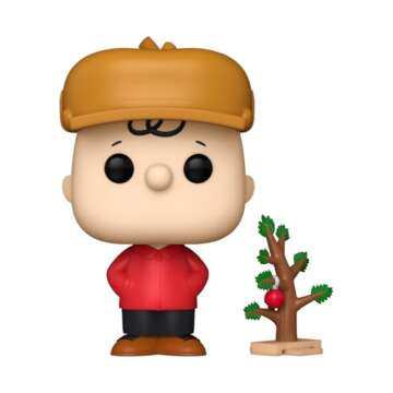 Funko Pop Movies: A Charlie Brown Christmas - Charlie Brown with Tree - Peanuts Collectible Vinyl Fi...