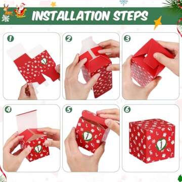 Watersay 24 Empty Advent Calendar Boxes to Fill 2025 Christmas Advent Calendar Boxes DIY Christmas A...