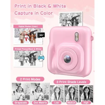 Kids Instant Print Camera - 48MP for Ages 4-9