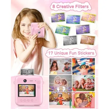Kids Instant Print Camera - 48MP for Ages 4-9