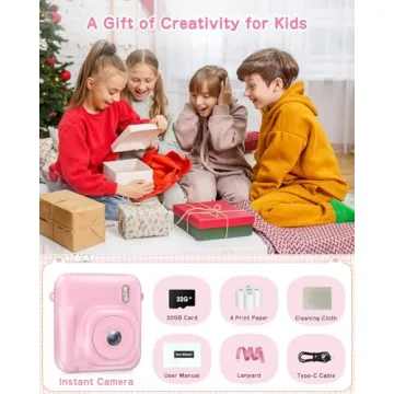 Kids Instant Print Camera - 48MP for Ages 4-9