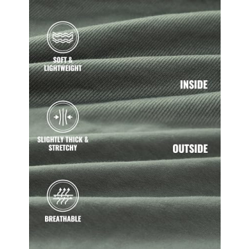 CRZ YOGA Mens Crewneck Sweatshirts French Terry Athletic Workout Sweat Shirts Casual Pullover Tops with Zipper Pocket Grey Sage Small
